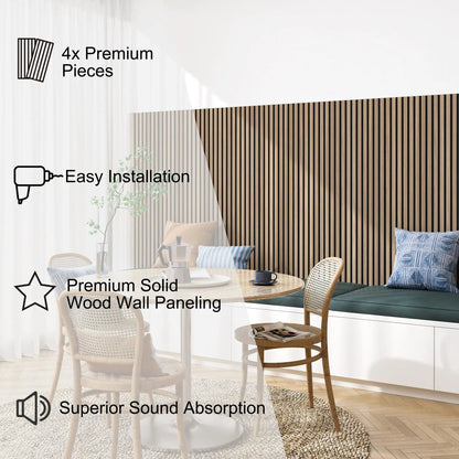 Pannelli da parete in legno a doghe acustiche MDF