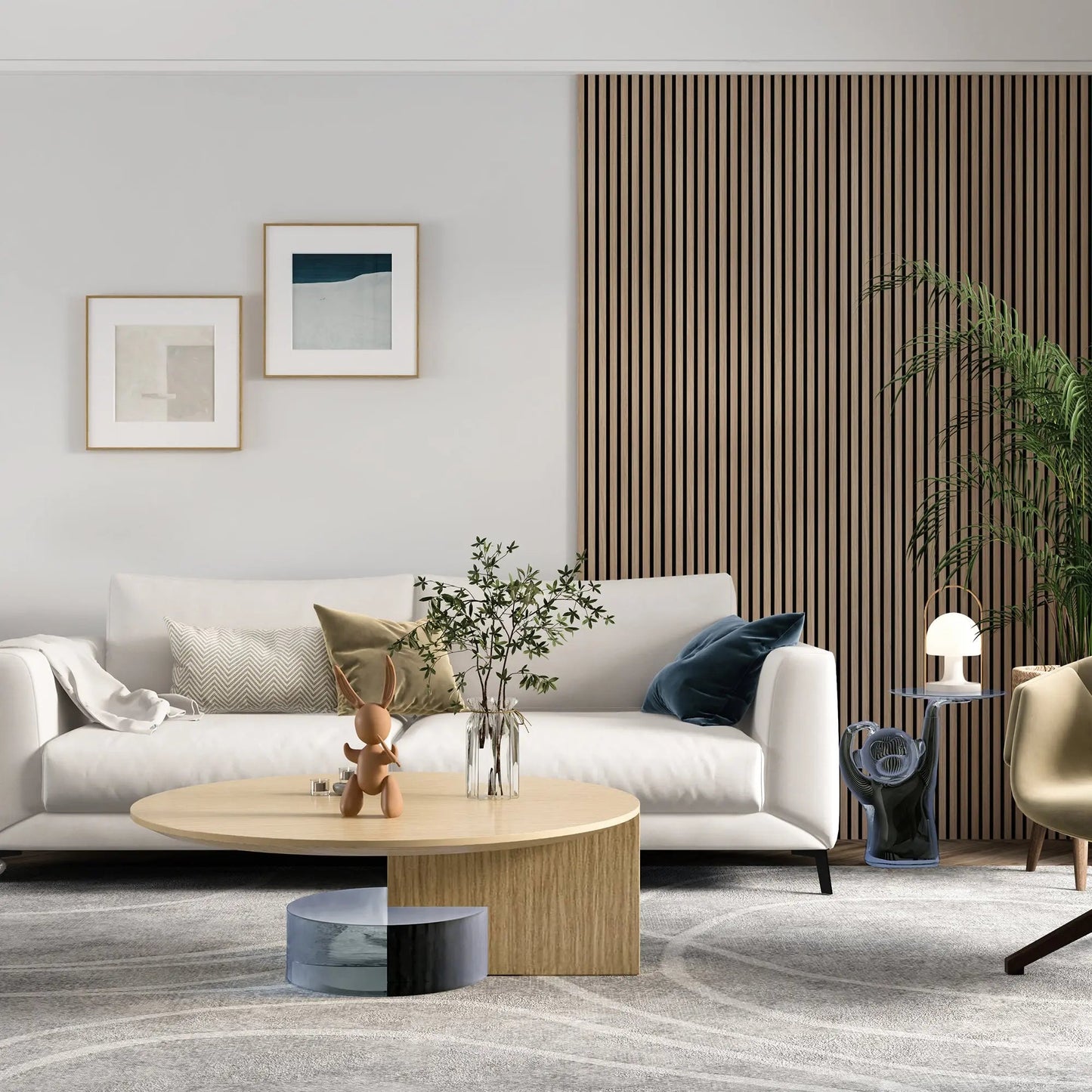 Pannelli da parete in legno a doghe acustiche MDF
