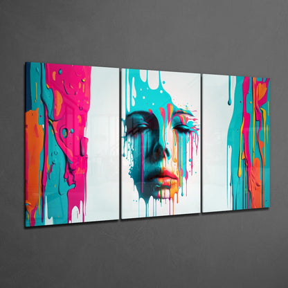 Face of Her Mega Glass Wall Art