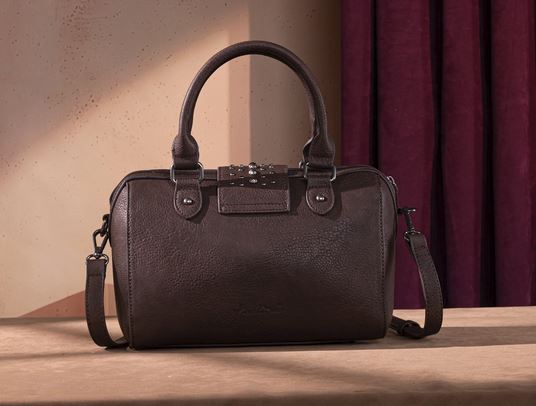 Rustic Charm Tooled Barrel Satchel & Crossbody Purse