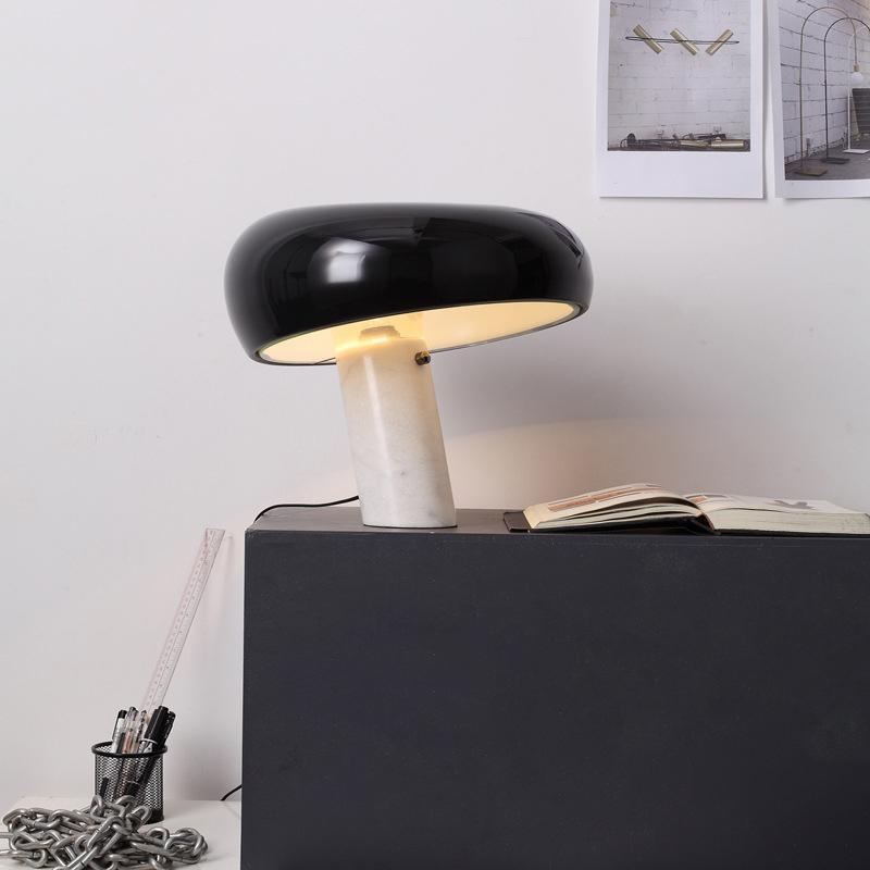 Marble Table Lamp | Elegant Carrara Base for Nightstands and Desks 2