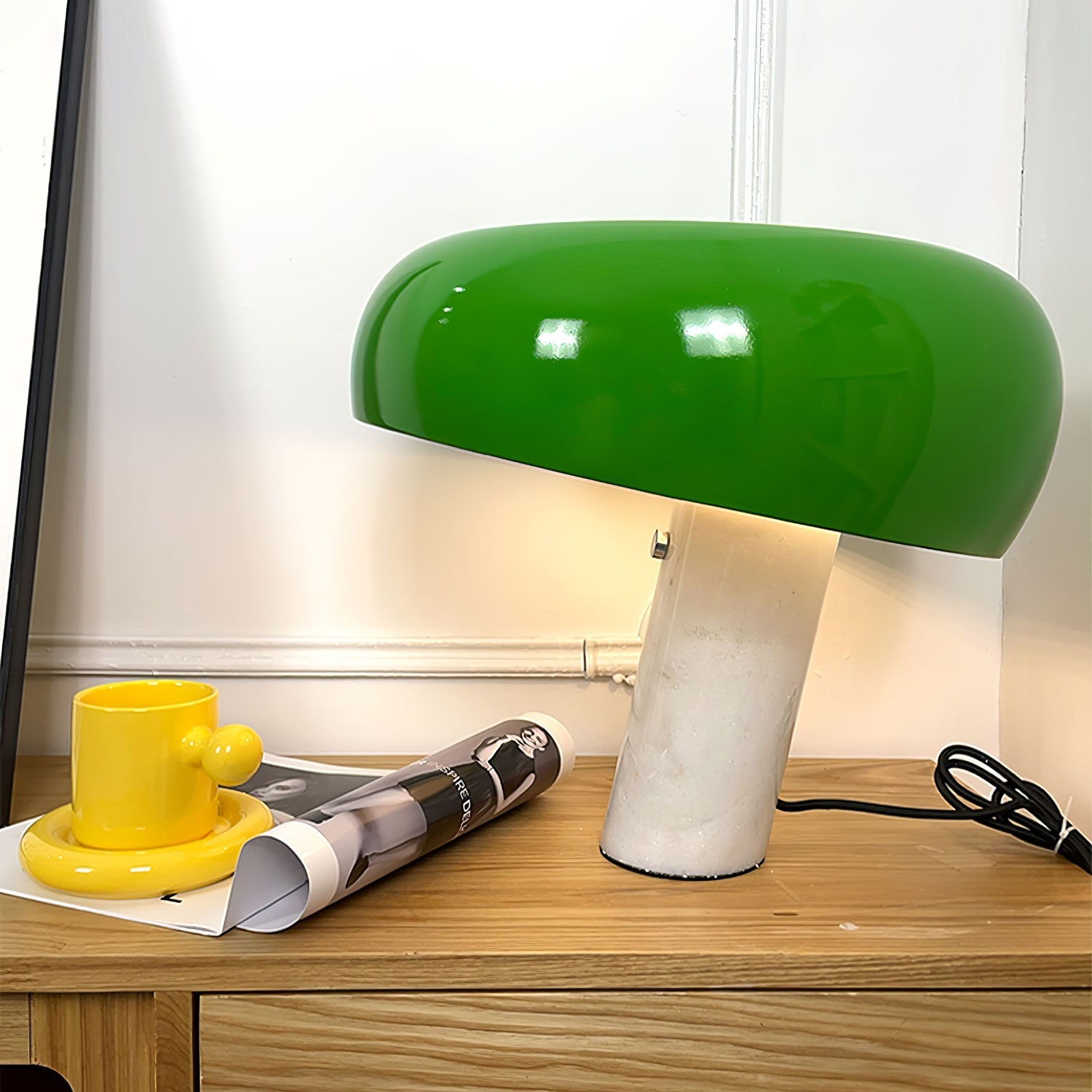 Marble Table Lamp | Elegant Carrara Base for Nightstands and Desks 4