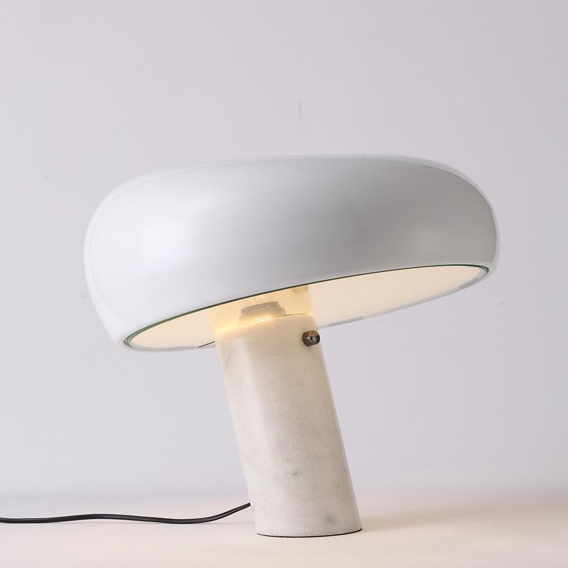 Marble Table Lamp | Elegant Carrara Base for Nightstands and Desks 7