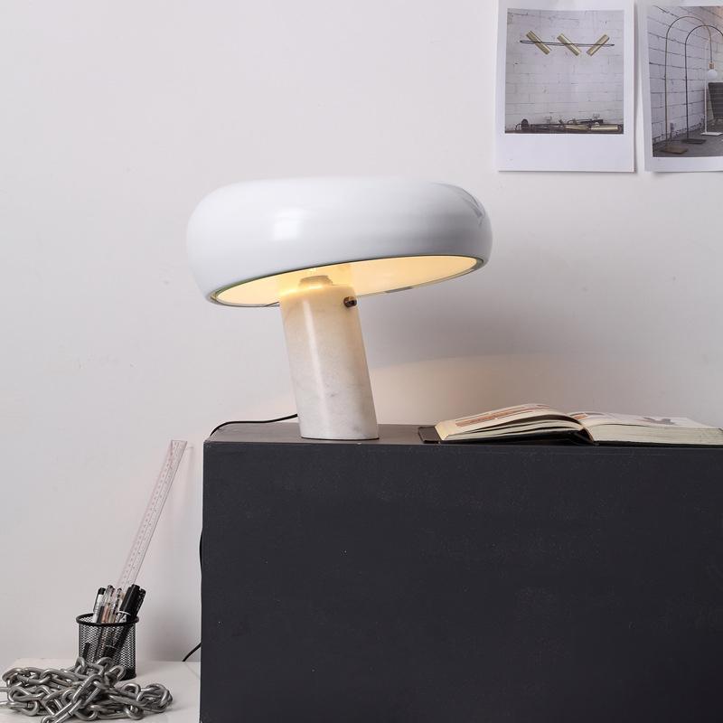 Marble Table Lamp | Elegant Carrara Base for Nightstands and Desks 8