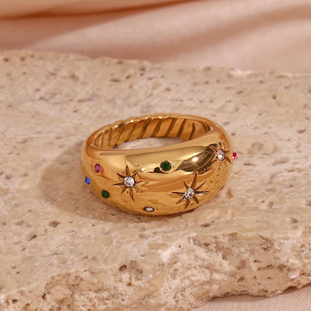 Marseille Ring | Hypoallergenic Stainless Steel with Genuine Zircon 0