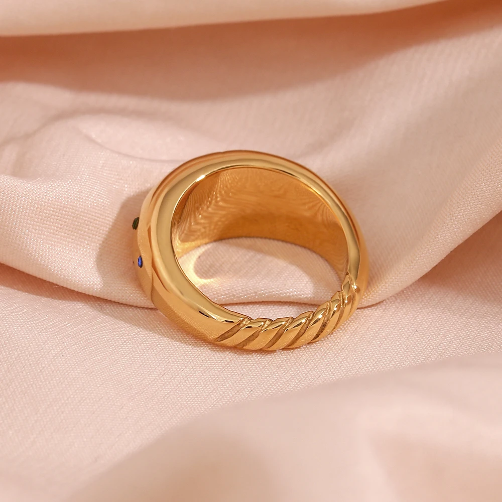 Marseille Ring | Hypoallergenic Stainless Steel with Genuine Zircon 1