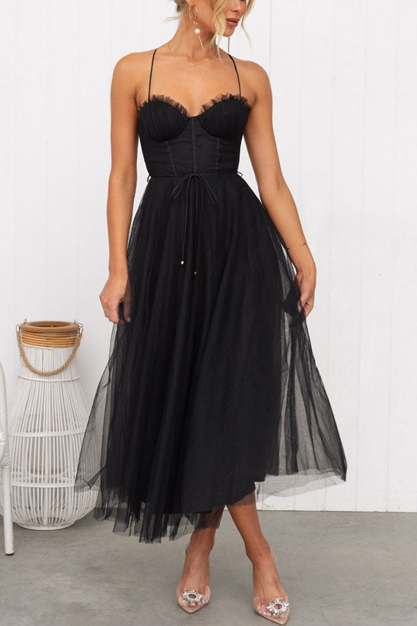 Maxi Dress | Elegant Flowy Chiffon Gown with Sleeveless Design 13
