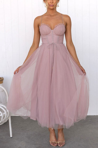 Maxi Dress | Elegant Flowy Chiffon Gown with Sleeveless Design 2