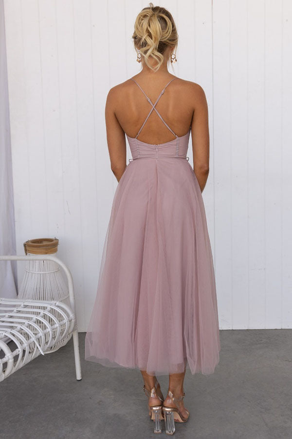 Maxi Dress | Elegant Flowy Chiffon Gown with Sleeveless Design 3