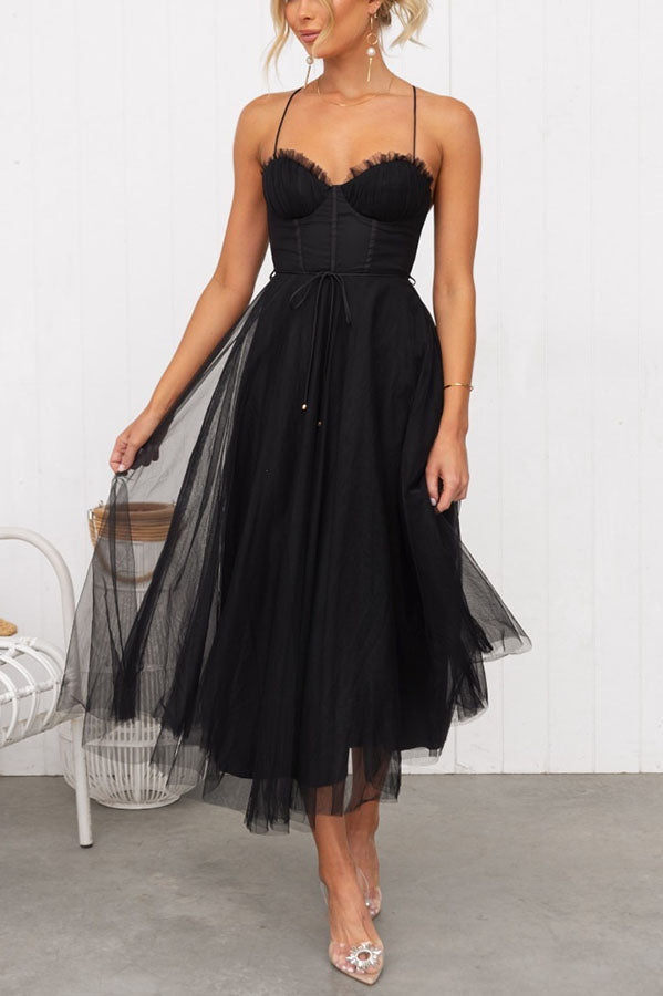 Maxi Dress | Elegant Flowy Chiffon Gown with Sleeveless Design 5