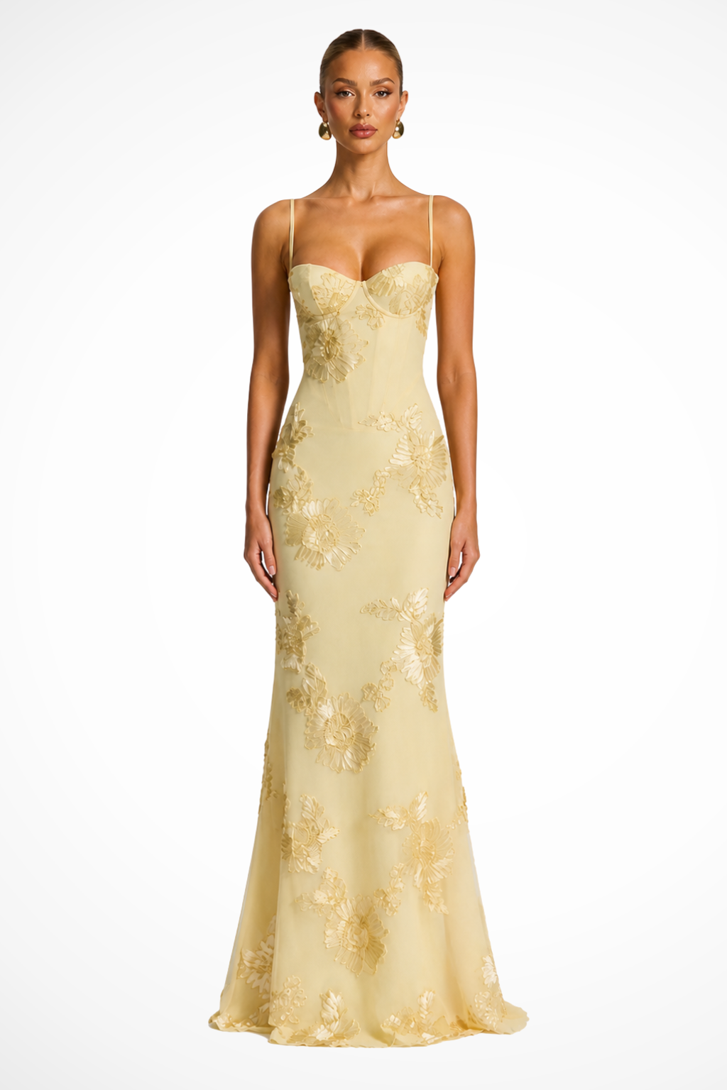 Maxi Dress | Structured Corset Floral Design 0