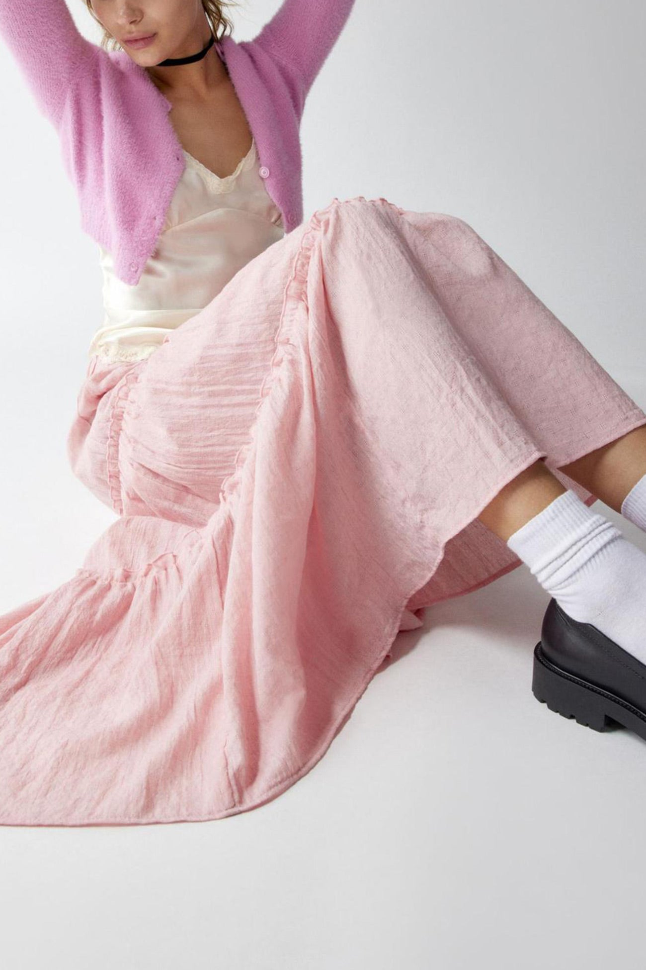 Maxi Skirt | Lightweight Cotton Linen with Tiered Flowy Design 7