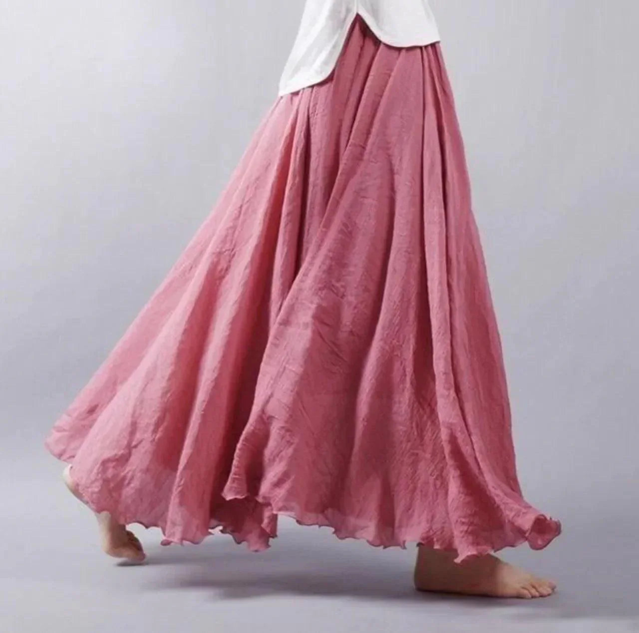 Maxi Skirt | Lightweight Pleated Design for Boho Style Women 4