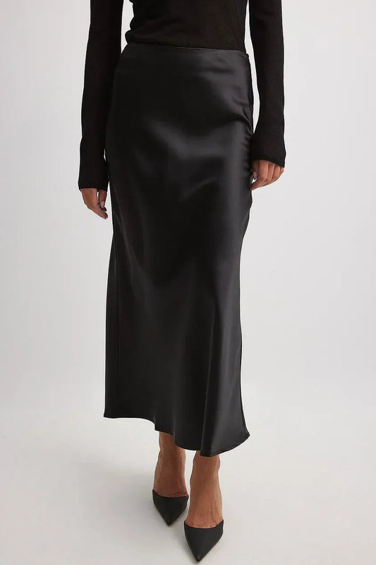 Maxi Skirt | Sleek Satin A-Line Design for Elegant Occasions 0