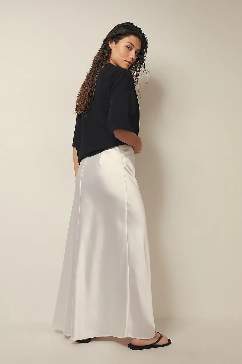 Maxi Skirt | Sleek Satin A-Line Design for Elegant Occasions 5
