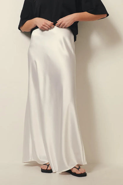 Maxi Skirt | Sleek Satin A-Line Design for Elegant Occasions 6