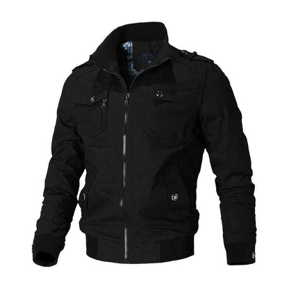 Men's Bomber Jacket | Lightweight Polyester with Zippered Pockets 0