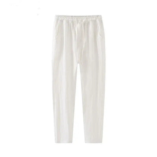 Men's Linen Pants | Breathable Cotton-Linen Blend with Adjustable Drawstring 0
