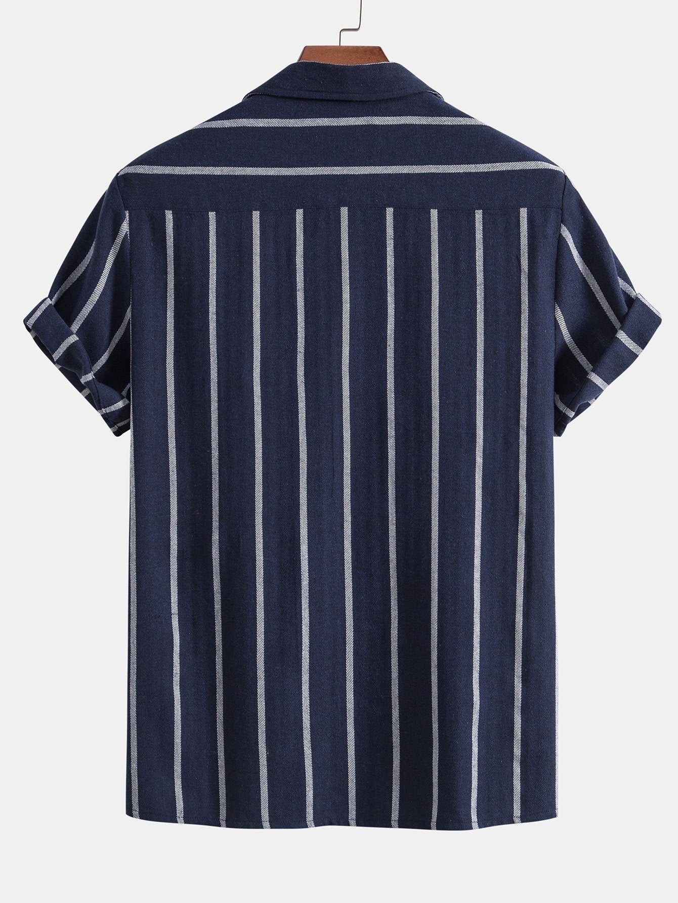Men's Matching Shirt and Shorts Set | Lightweight Breathable Fabric with Classic Stripes 2