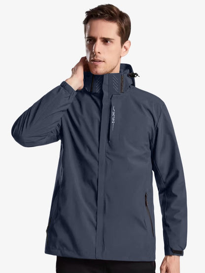 Men's Raincoat Jacket | Lightweight Windproof Design for All Weather 4