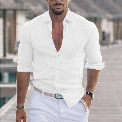 Men's Shirt | Breathable V-Neck with Button Placket for Casual Comfort 1