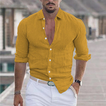 Men's Shirt | Breathable V-Neck with Button Placket for Casual Comfort 11