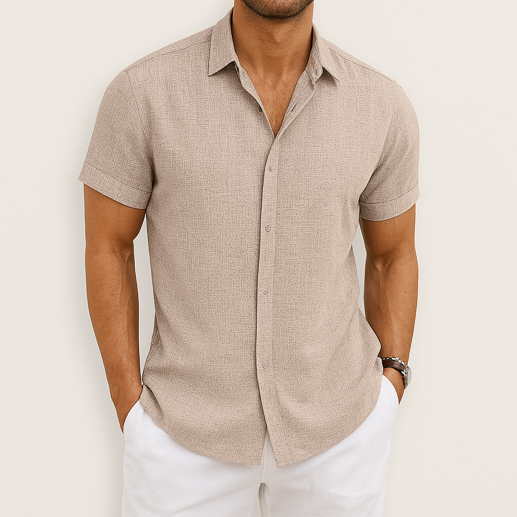 Men's Short Sleeve Button Up Shirt | Lightweight & Breathable Casual Wear 3