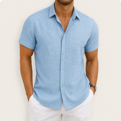 Men's Short Sleeve Button Up Shirt | Lightweight & Breathable Casual Wear 6