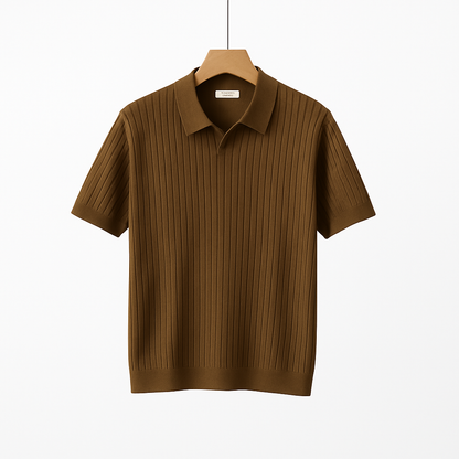 Men's Short Sleeve Polo Shirt | Elegant Striped Design with Classic Collar 5
