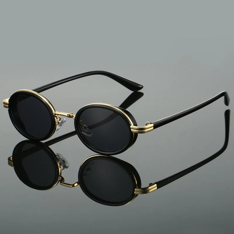Men's Sunglasses | Oval Design with Luxurious Gold Detailing 4