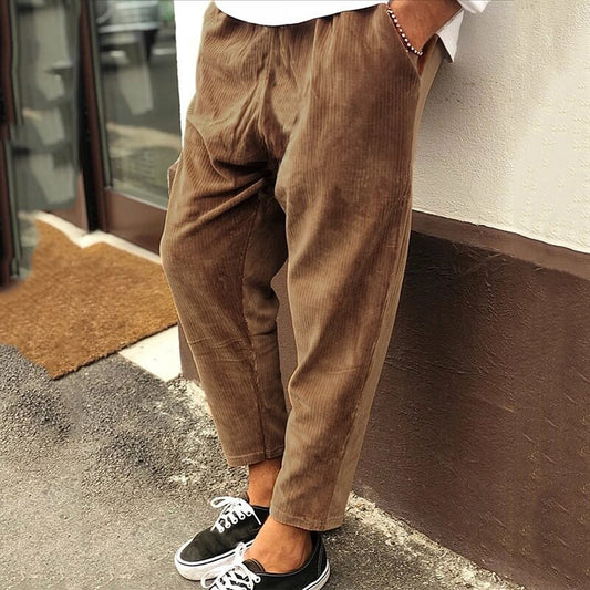 Men's Vintage Corduroy Trousers | Loose Fit for Casual Comfort 0