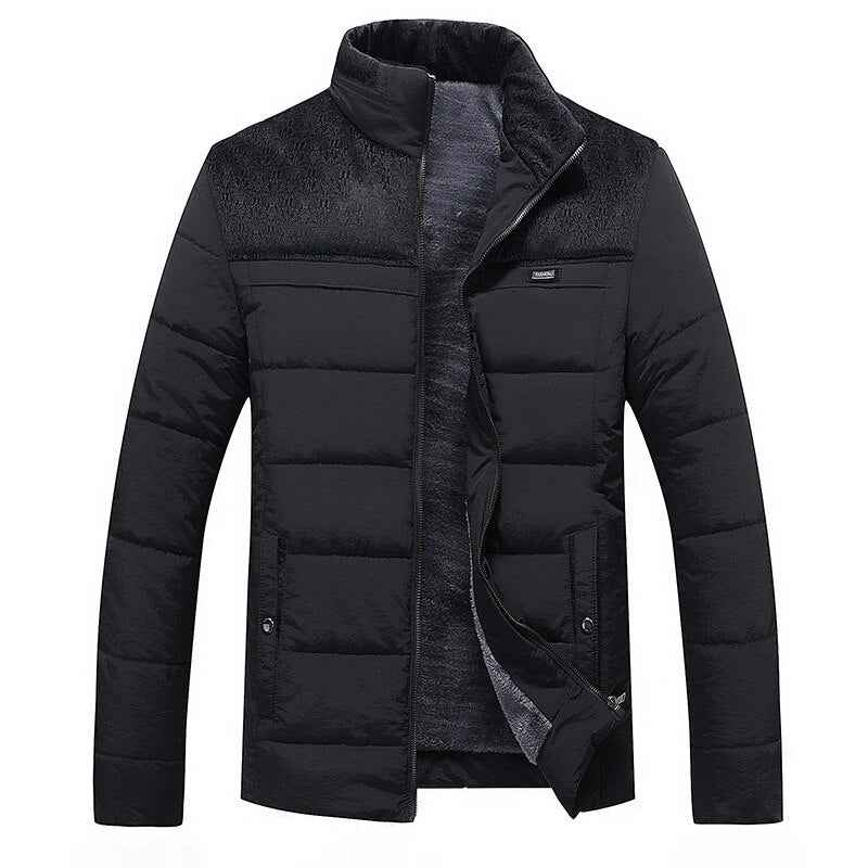 Men's Winter Coat | High-Collar Design with Warm Quilted Lining 0