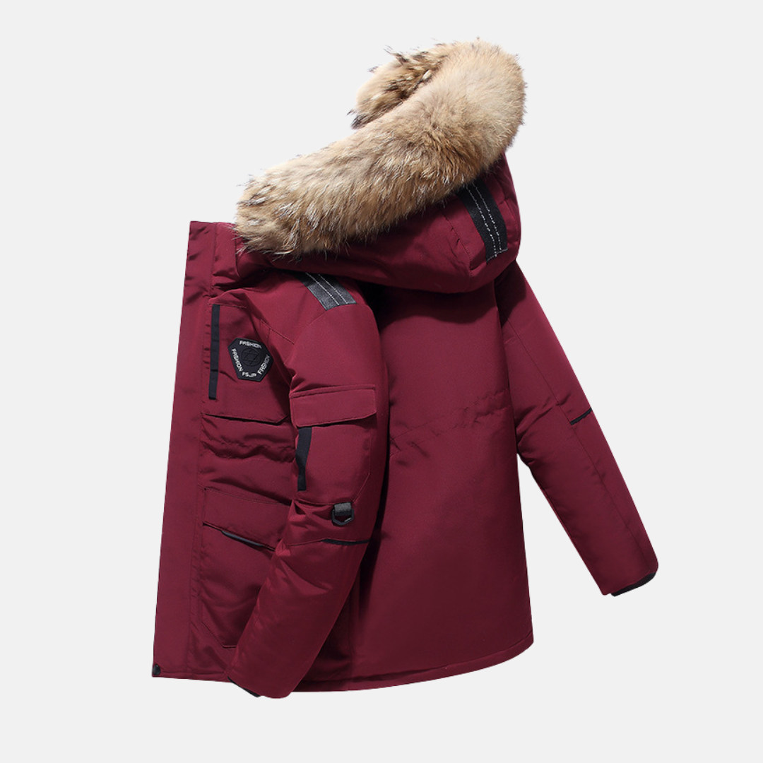 Men's Winter Coat | Insulated Design with Faux Fur Collar 1