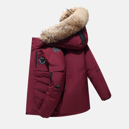 Men's Winter Coat | Insulated Design with Faux Fur Collar 1