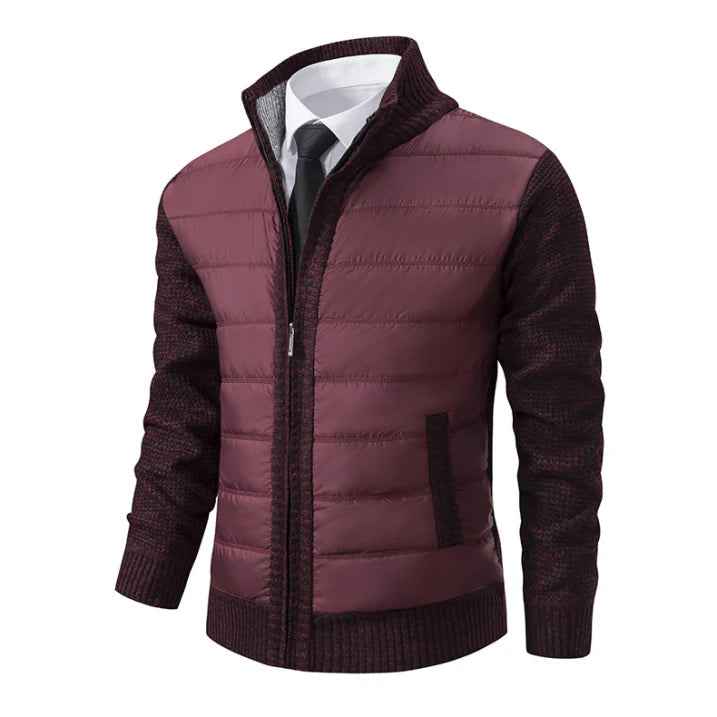 Men's Winter Coat | Quilted Design with High Collar for Warmth 0