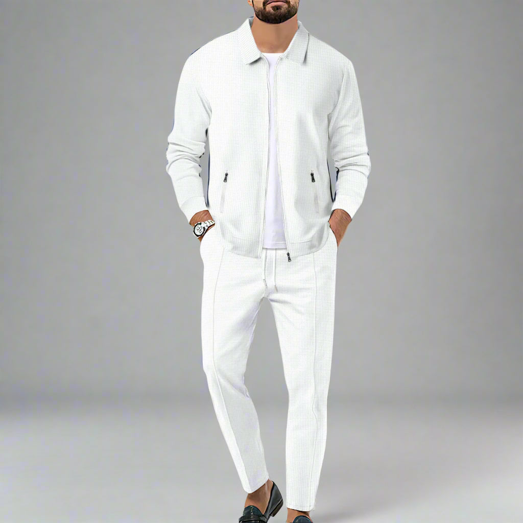 Men's Zip Up Cardigan Sweater | Slim Fit Waffle Knit with Zip Pockets 3