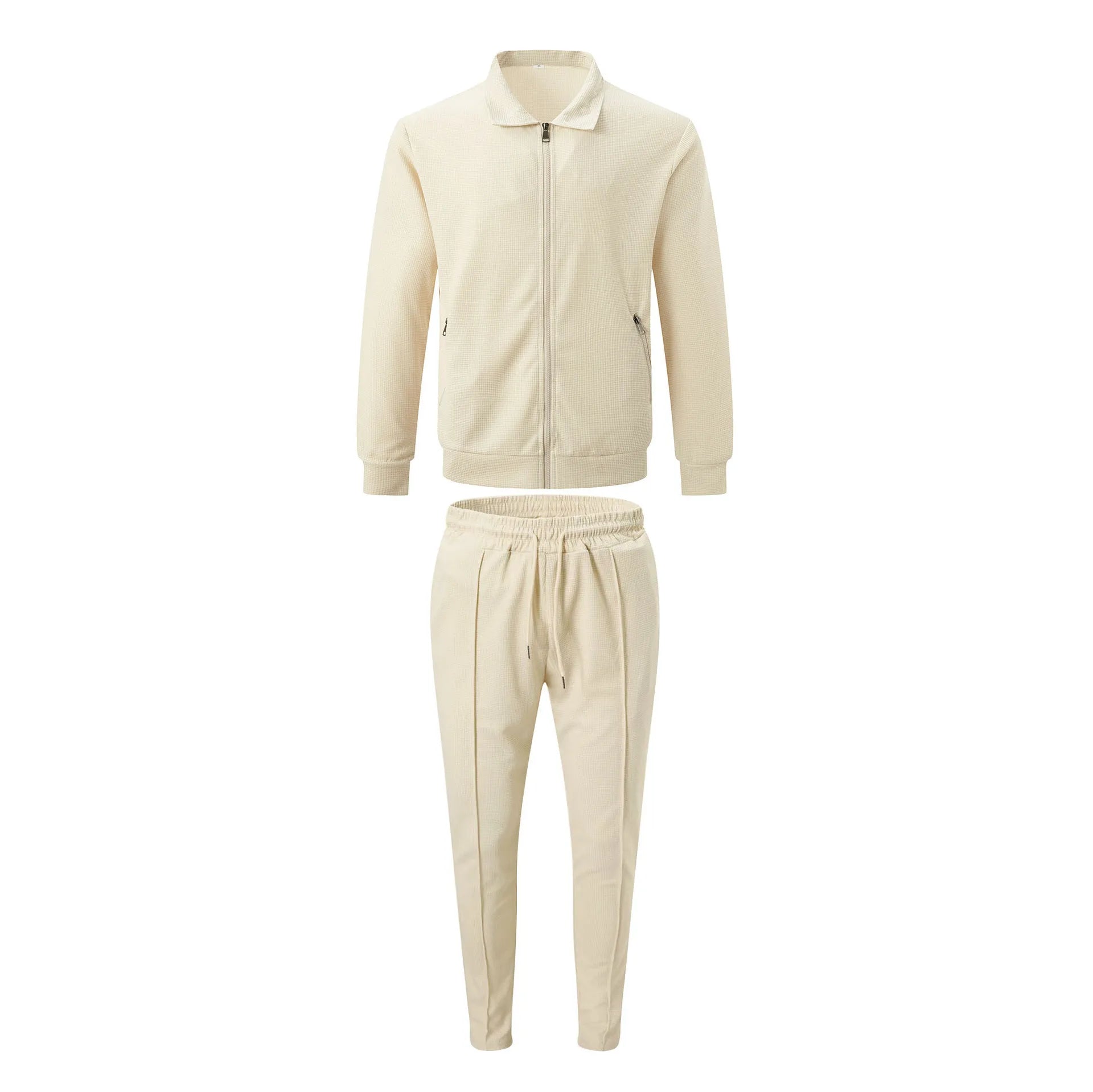 Men's Zip Up Cardigan Sweater | Slim Fit Waffle Knit with Zip Pockets 5