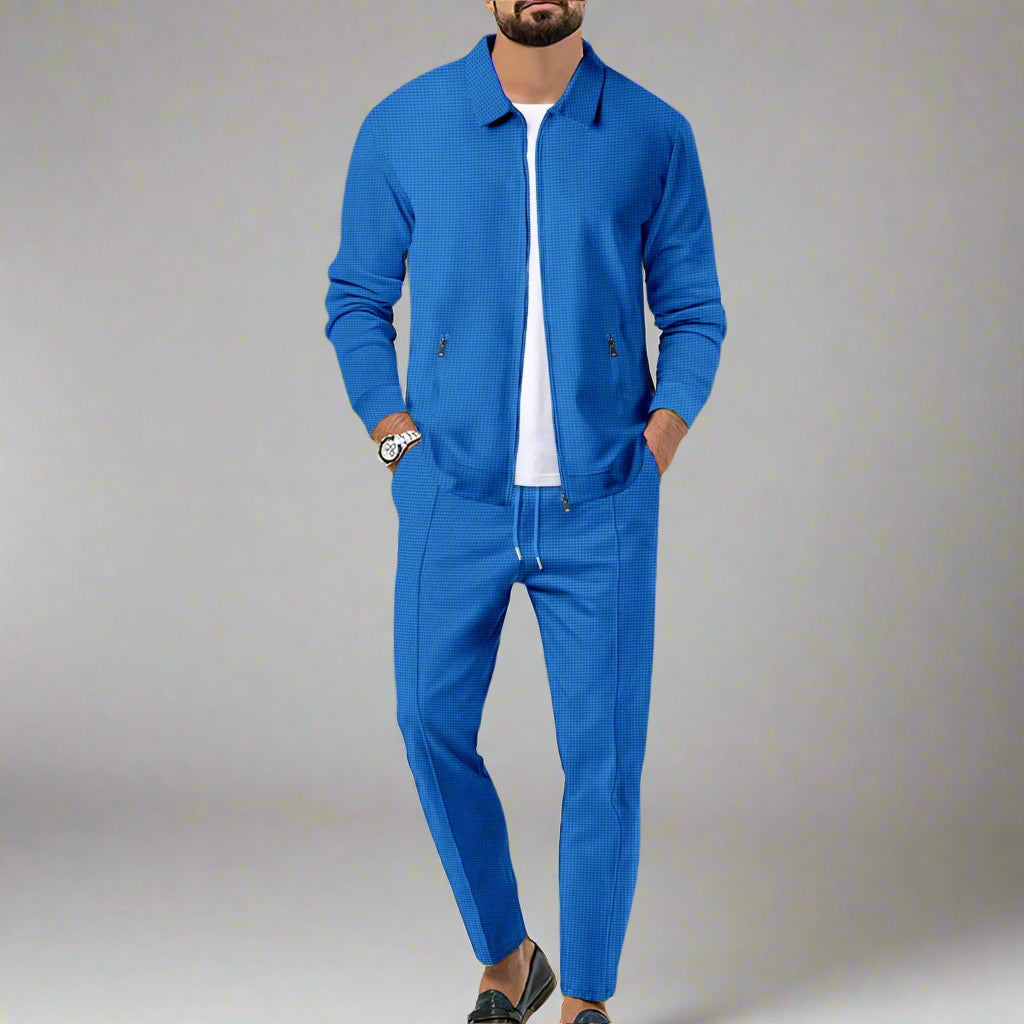 Men's Zip Up Cardigan Sweater | Slim Fit Waffle Knit with Zip Pockets 6