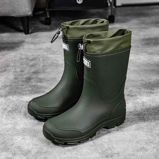 Mid-Calf Rain Boots | Lightweight Waterproof Rubber Design for Comfort 0