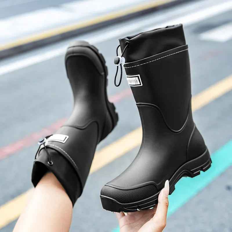 Mid-Calf Rain Boots | Lightweight Waterproof Rubber Design for Comfort 3