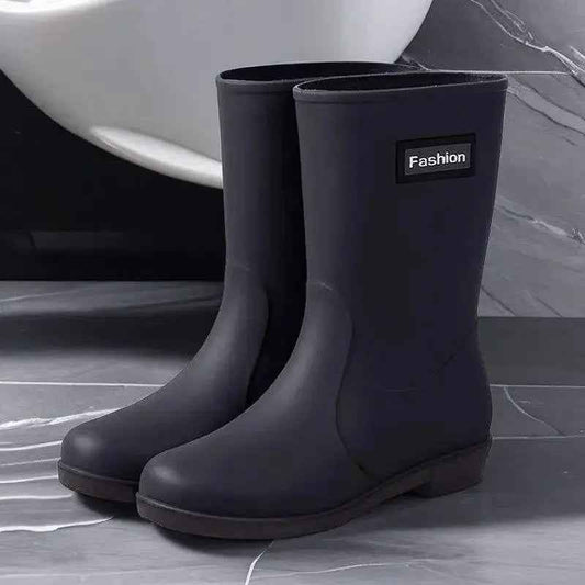 Mid-Calf Rain Boots | Waterproof PVC with Non-Slip Design for Women 0