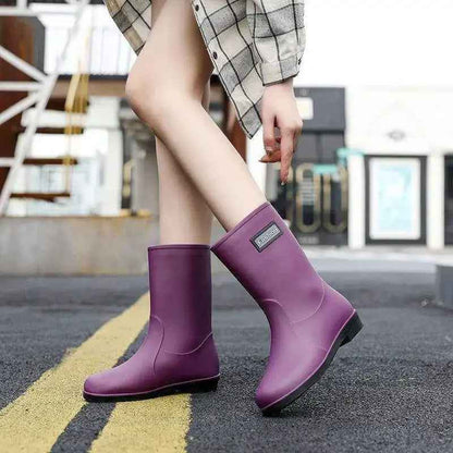 Mid-Calf Rain Boots | Waterproof PVC with Non-Slip Design for Women 2