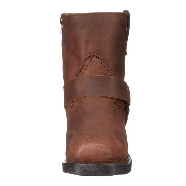 Mid-Cut Biker Boots | Premium Full-Grain Leather with Harness Detail 3