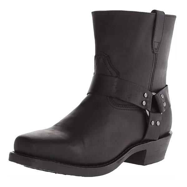 Mid-Cut Biker Boots | Premium Full-Grain Leather with Harness Detail 7
