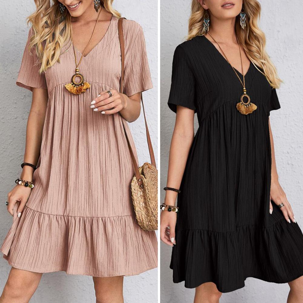 Midi Casual Dress | Lightweight Pleated Design for Effortless Style 2