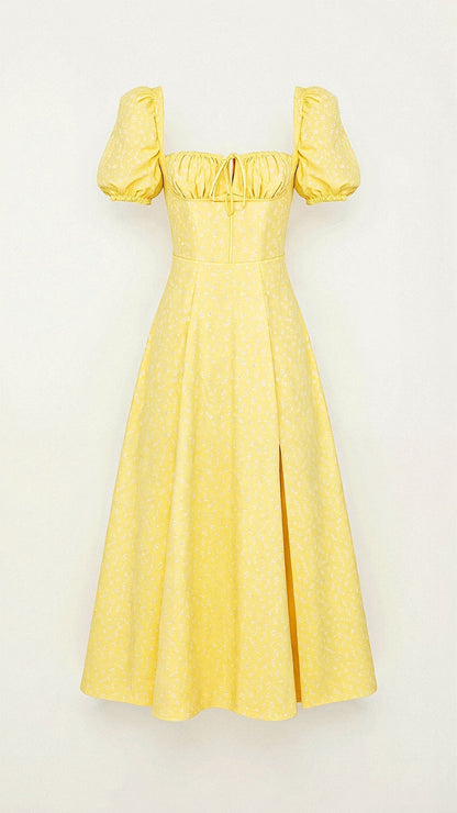 Midi Dress | Elegant Square Neckline with Flattering Silhouette 10