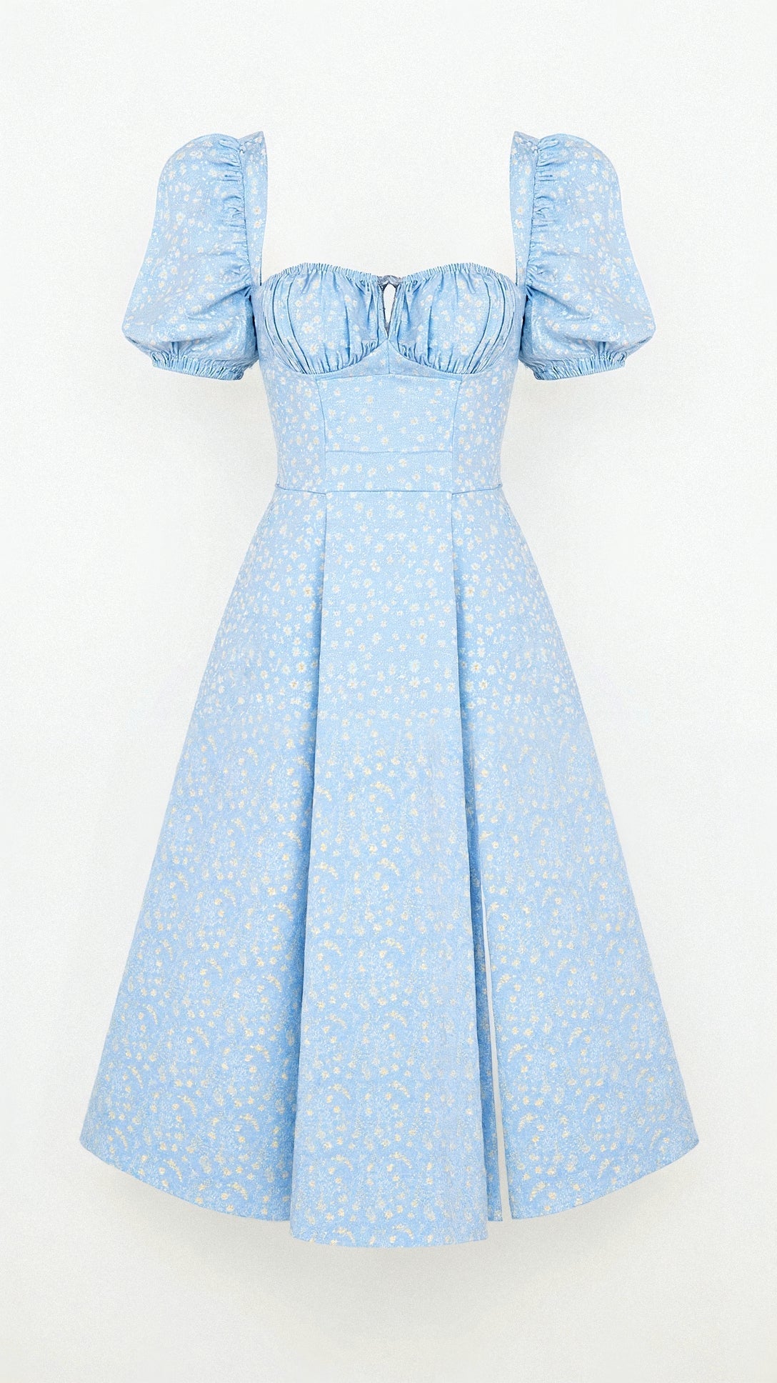 Midi Dress | Elegant Square Neckline with Flattering Silhouette 12