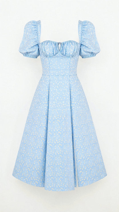 Midi Dress | Elegant Square Neckline with Flattering Silhouette 12