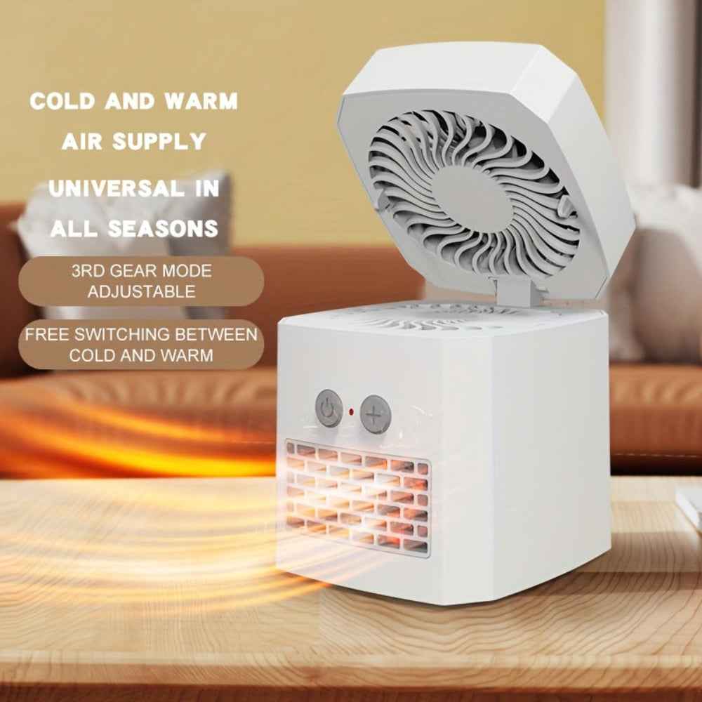 Mini Electric Heater | Portable Space Heater and Cooling Fan for Year-Round Comfort 2