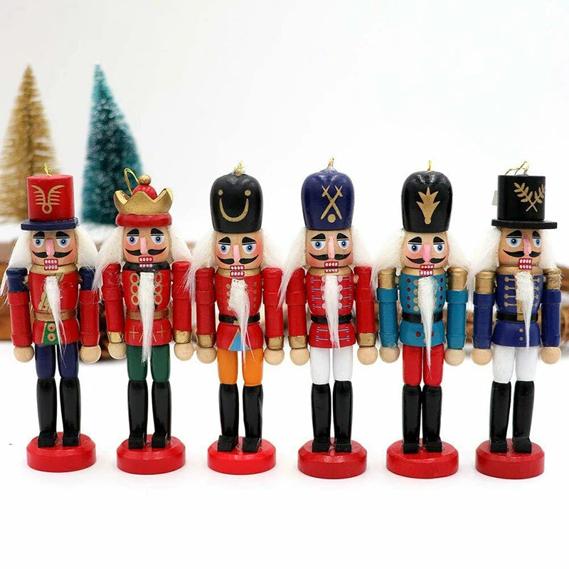 Mini Nutcracker Ornaments | Set of 6 Wooden Christmas Decorations 4